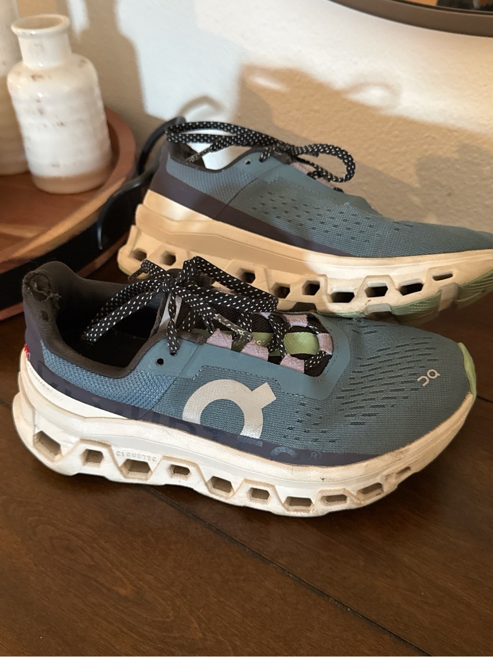 On Running Kids Blue-Teal Cloudnova Junior Sneakers